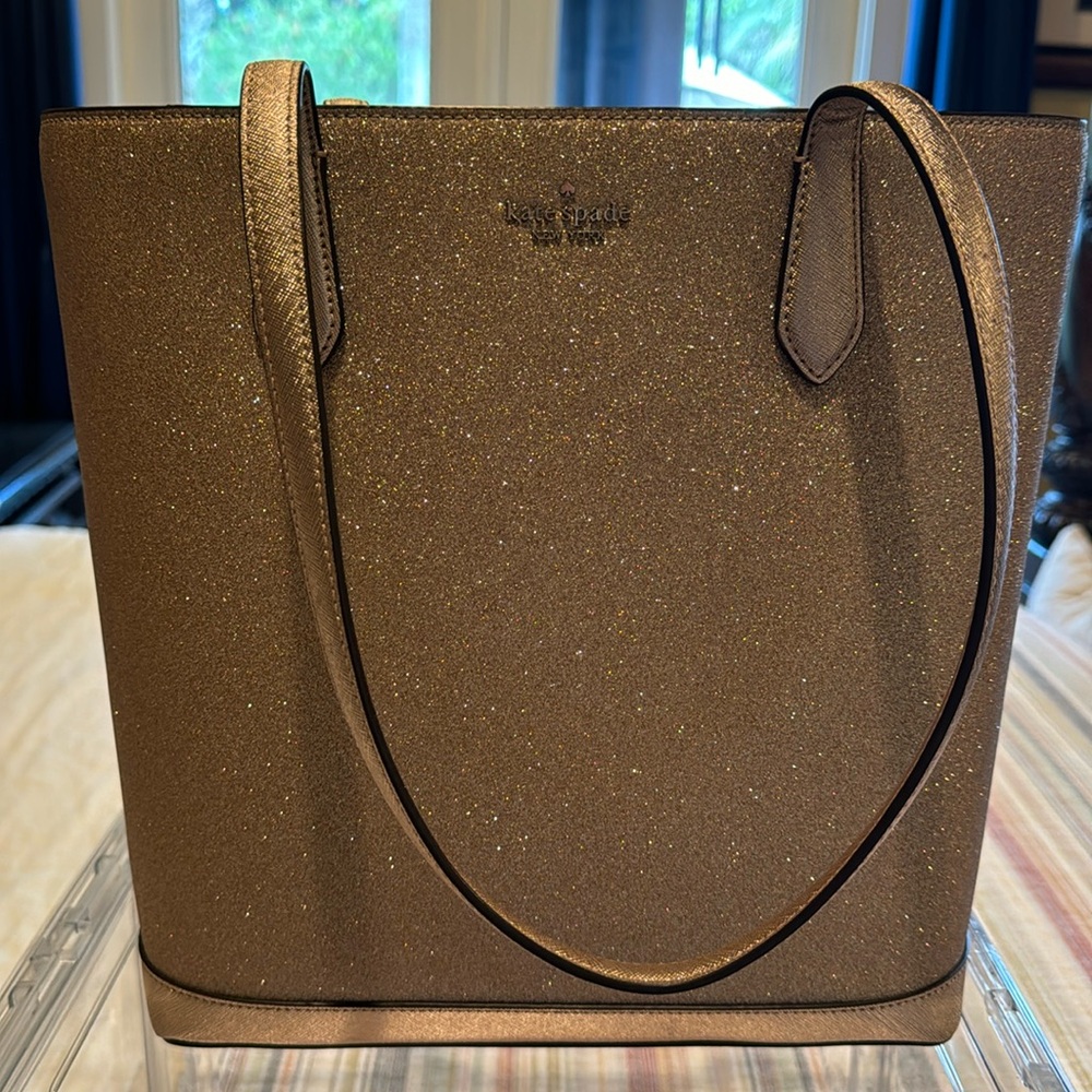Gorgeous Rose Gold glitter handbag.  Excellent condition.  Carried once.